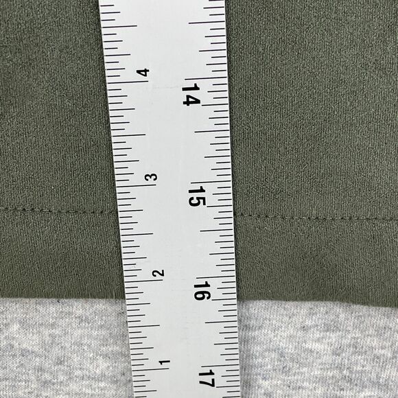 Living Doll Skirt Womens Large Olive Green Mini Faux Wrap Tie Belt Back Zipper - Picture 7 of 9